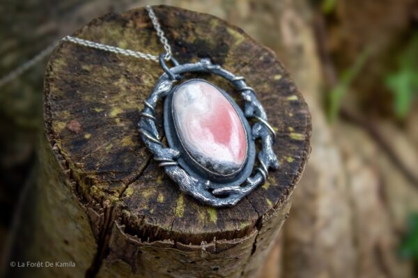 Olgha | Pendentif en argent et Rhodochrosite – Image 2