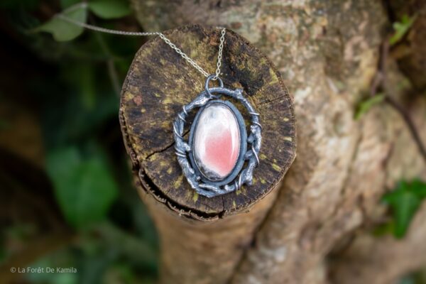 Olgha | Pendentif en argent et Rhodochrosite