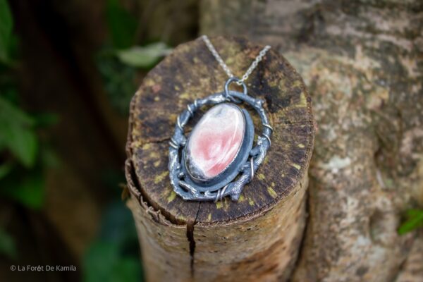 Olgha | Pendentif en argent et Rhodochrosite – Image 3