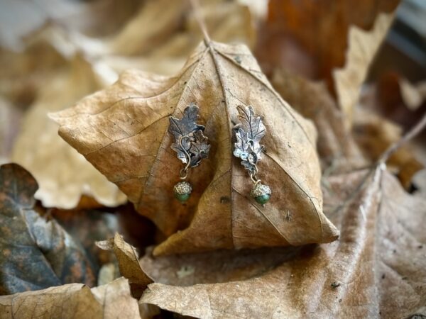 Darach órga | Boucles d’oreilles en Bronze et Marbre du Connemara