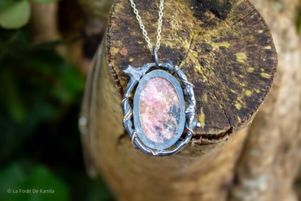 Edoran | Collier en argent & bronze et Rhodonite – Image 7