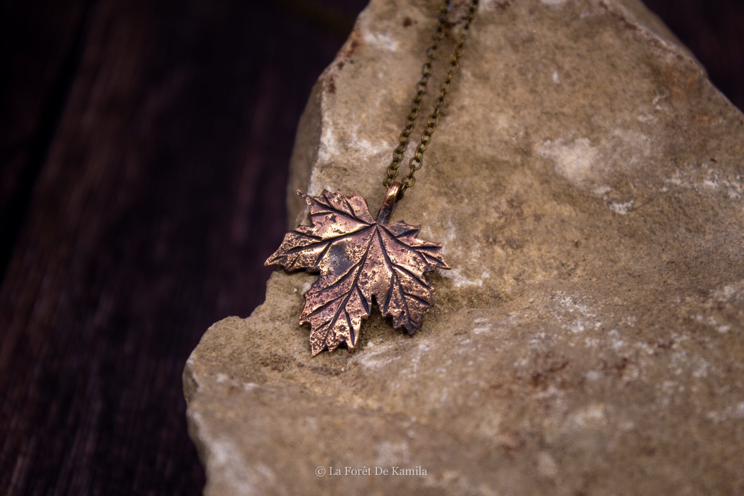Feuille d’érable – Bronze massif