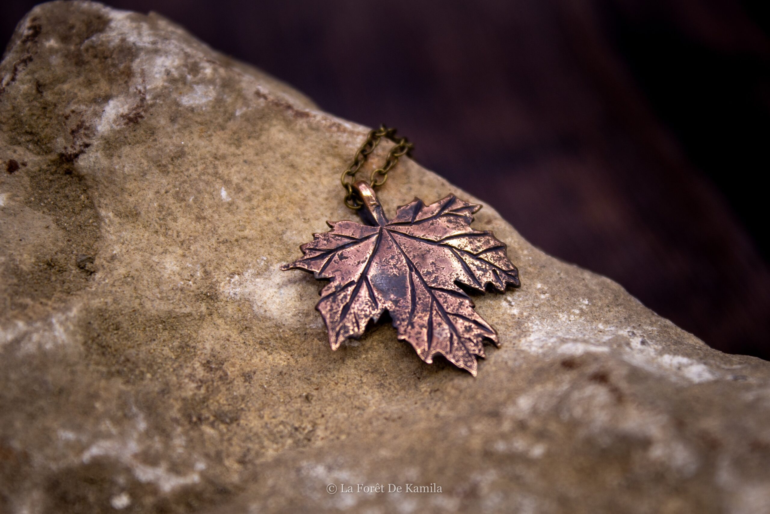Feuille d’érable – Bronze massif – Image 2