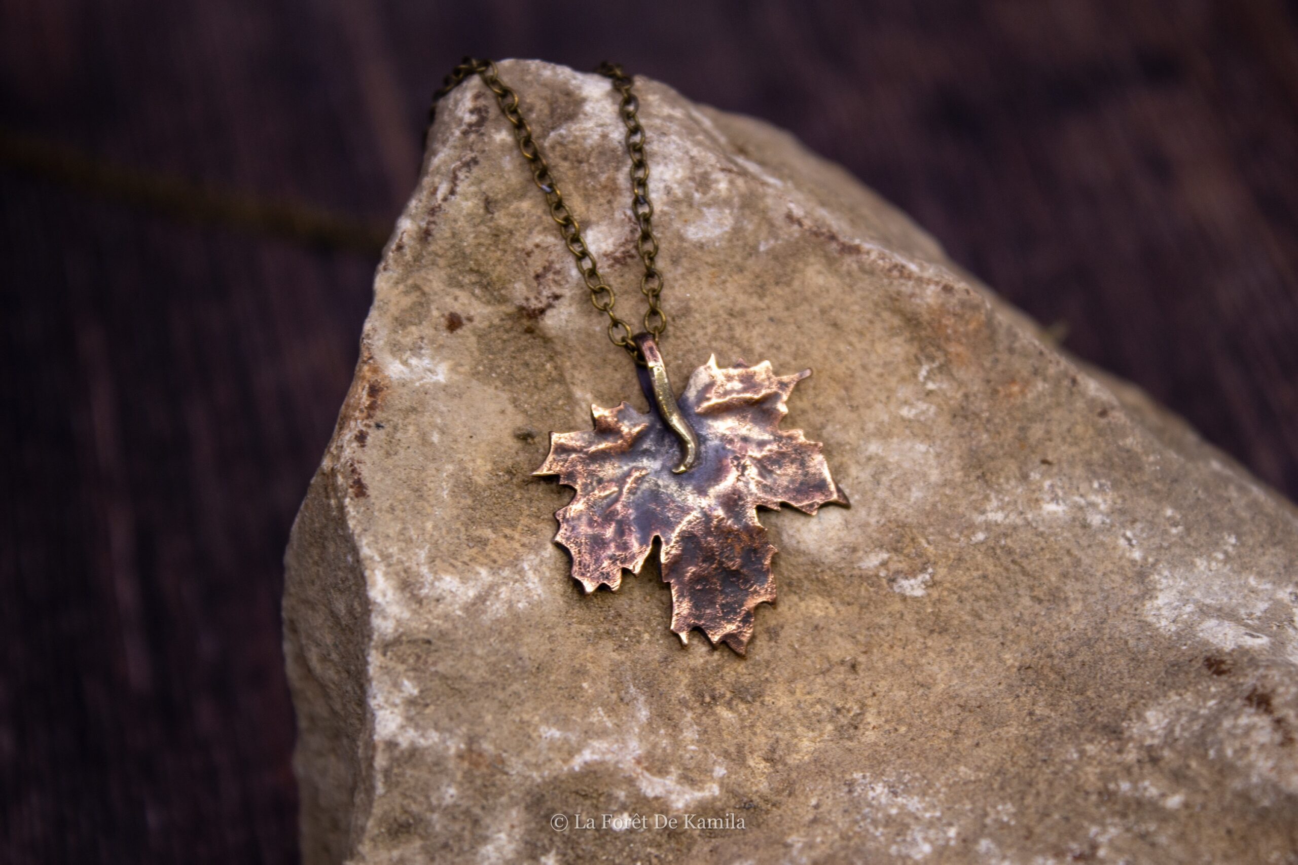 Feuille d’érable – Bronze massif – Image 3