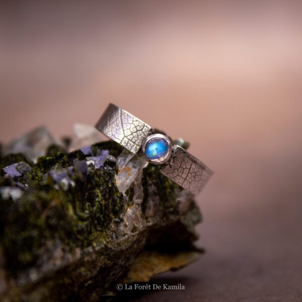 Feuille de Lune - Argent massif et Pierre de Lune