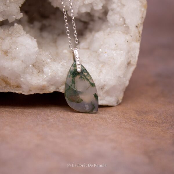 Pendentif Agate mousse