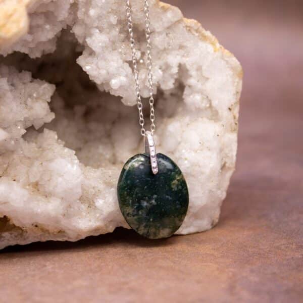 Pendentif Agate mousse 2